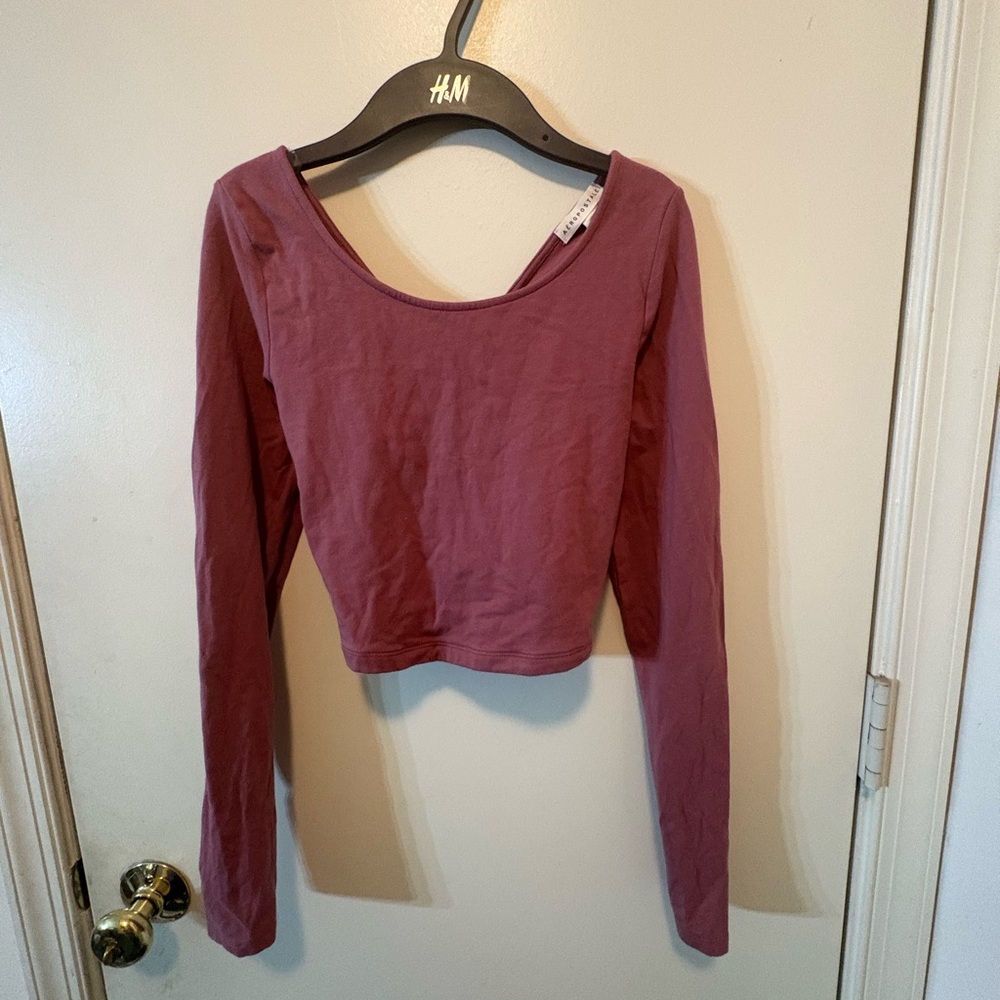 Aeropostale Women's Purple Long Sleeve Blouse
